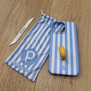 Blue and White Striped Loopy Phone Case (iPhone 15 pro max 6.7in) 💛🩵
